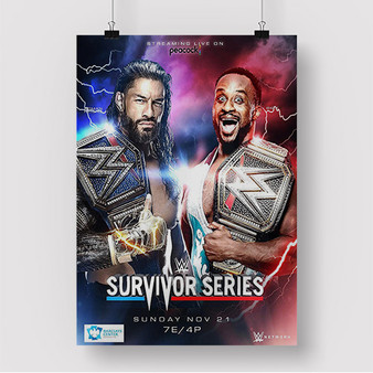 Pastele WWE Survivor Series Roman Reigns vs Big E Custom Silk Poster Awesome Personalized Print Wall Decor 20 x 13 Inch 24 x 36 Inch Wall Hanging Art Home Decoration Posters