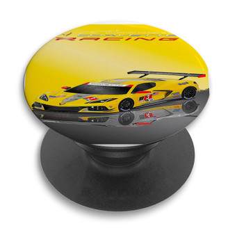 Pastele Chevrolet Corvette C8 Racing Custom PopSockets Awesome Personalized Phone Grip Holder Pop Up Stand Out Mount Grip Standing Pods Apple iPhone Samsung Google Asus Sony Phone Accessories