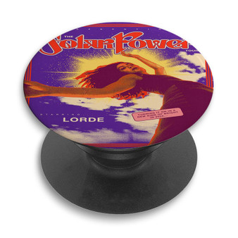 Pastele Lorde The Solar Power Tour Custom PopSockets Awesome Personalized Phone Grip Holder Pop Up Stand Out Mount Grip Standing Pods Apple iPhone Samsung Google Asus Sony Phone Accessories