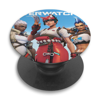 Pastele Overwatch 2 Games Custom PopSockets Awesome Personalized Phone Grip Holder Pop Up Stand Out Mount Grip Standing Pods Apple iPhone Samsung Google Asus Sony Phone Accessories