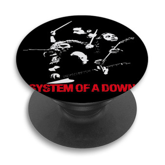 Pastele System of a Down Black Custom PopSockets Awesome Personalized Phone Grip Holder Pop Up Stand Out Mount Grip Standing Pods Apple iPhone Samsung Google Asus Sony Phone Accessories