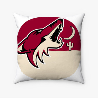 Pastele Arizona Coyotes NHL Custom Pillow Case Personalized Spun Polyester Square Pillow Cover Decorative Cushion Bed Sofa Throw Pillow Home Decor