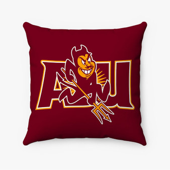 Pastele Arizona State Sun Devils Custom Pillow Case Personalized Spun Polyester Square Pillow Cover Decorative Cushion Bed Sofa Throw Pillow Home Decor