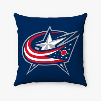 Pastele Columbus Blue Jackets NHL Custom Pillow Case Personalized Spun Polyester Square Pillow Cover Decorative Cushion Bed Sofa Throw Pillow Home Decor