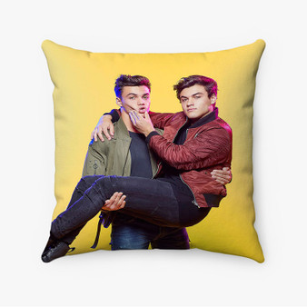 Pastele Dolan Twins 2 Custom Pillow Case Personalized Spun Polyester Square Pillow Cover Decorative Cushion Bed Sofa Throw Pillow Home Decor