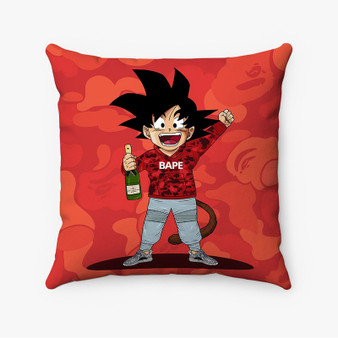 Pastele Goku Bape Custom Pillow Case Personalized Spun Polyester Square Pillow Cover Decorative Cushion Bed Sofa Throw Pillow Home Decor