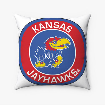 Pastele Kansas Jayhawks Custom Pillow Case Personalized Spun Polyester Square Pillow Cover Decorative Cushion Bed Sofa Throw Pillow Home Decor