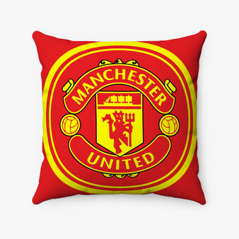 Pastele Manchester United FC Custom Pillow Case Personalized Spun Polyester Square Pillow Cover Decorative Cushion Bed Sofa Throw Pillow Home Decor