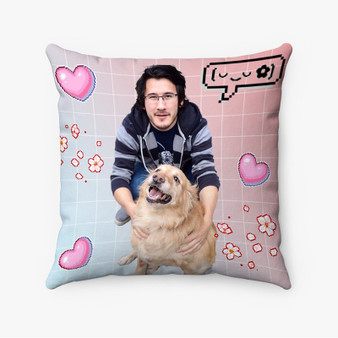 Pastele Markiplier Art Custom Pillow Case Personalized Spun Polyester Square Pillow Cover Decorative Cushion Bed Sofa Throw Pillow Home Decor