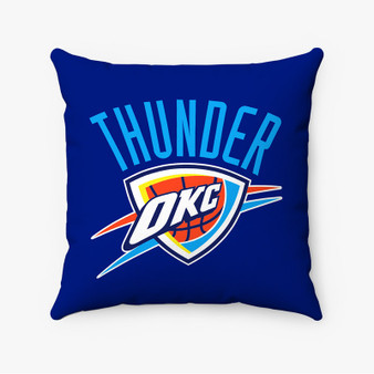 Pastele Oklahoma City Thunder NBA Custom Pillow Case Personalized Spun Polyester Square Pillow Cover Decorative Cushion Bed Sofa Throw Pillow Home Decor