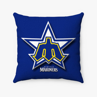 Pastele Seattle Mariners MLB Custom Pillow Case Personalized Spun Polyester Square Pillow Cover Decorative Cushion Bed Sofa Throw Pillow Home Decor