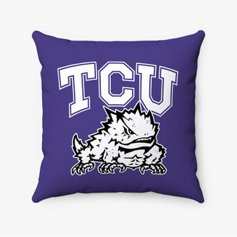 Pastele TCU Horned Frogs Custom Pillow Case Personalized Spun Polyester Square Pillow Cover Decorative Cushion Bed Sofa Throw Pillow Home Decor