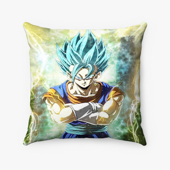 Pastele Vegito Super Saiyan Blue Dragon Ball Super Custom Pillow Case Personalized Spun Polyester Square Pillow Cover Decorative Cushion Bed Sofa Throw Pillow Home Decor