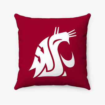 Pastele Washington State Cougars Custom Pillow Case Personalized Spun Polyester Square Pillow Cover Decorative Cushion Bed Sofa Throw Pillow Home Decor