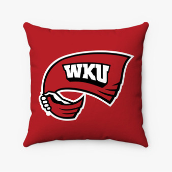 Pastele Western Kentucky Hilltoppers Custom Pillow Case Personalized Spun Polyester Square Pillow Cover Decorative Cushion Bed Sofa Throw Pillow Home Decor