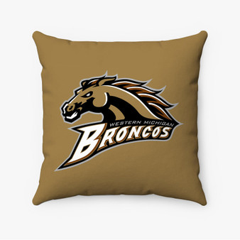 Pastele Western Michigan Broncos Custom Pillow Case Personalized Spun Polyester Square Pillow Cover Decorative Cushion Bed Sofa Throw Pillow Home Decor