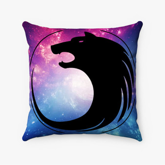 Pastele Wolf Galaxy Custom Pillow Case Personalized Spun Polyester Square Pillow Cover Decorative Cushion Bed Sofa Throw Pillow Home Decor