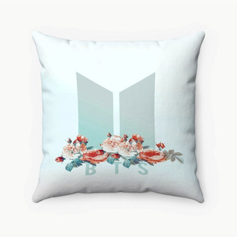 Pastele BTS Bangtan Boys Art Custom Pillow Case Personalized Spun Polyester  Square Pillow Cover Decorative Cushion