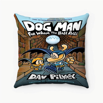 Pastele Dog Man For Whom the Ball Rolls Custom Pillow Case Personalized Spun Polyester Square Pillow Cover Decorative Cushion Bed Sofa Throw Pillow Home Decor