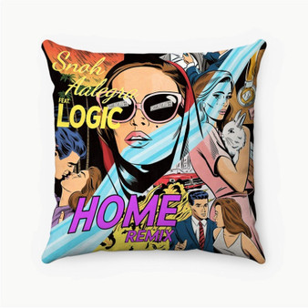 Pastele Home Snoh Aalegra Feat Logic Custom Pillow Case Personalized Spun Polyester Square Pillow Cover Decorative Cushion Bed Sofa Throw Pillow Home Decor