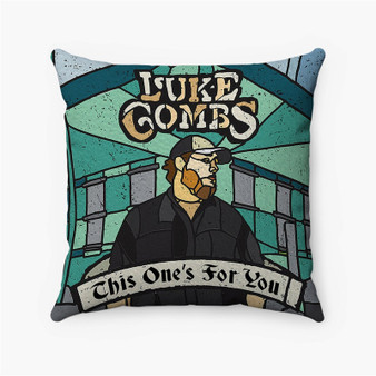 Pastele This One s for You Luke Combs Custom Pillow Case Personalized Spun Polyester Square Pillow Cover Decorative Cushion Bed Sofa Throw Pillow Home Decor