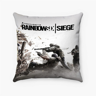 Pastele Tom Clancy s Rainbow Six Siege White Custom Pillow Case Personalized Spun Polyester Square Pillow Cover Decorative Cushion Bed Sofa Throw Pillow Home Decor