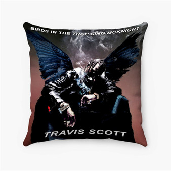 Pastele Travis Scott Birds in the Trap Sing Mc Knight Music Custom Pillow Case Personalized Spun Polyester Square Pillow Cover Decorative Cushion Bed Sofa Throw Pillow Home Decor
