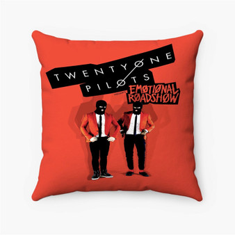 Pastele Twenty One Pilots Emotional Roadshow Custom Pillow Case Personalized Spun Polyester Square Pillow Cover Decorative Cushion Bed Sofa Throw Pillow Home Decor