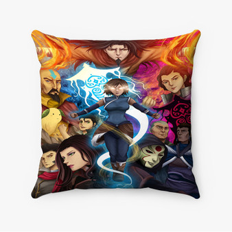 Pastele Avatar The Legend of Korra Anime Custom Pillow Case Personalized Spun Polyester Square Pillow Cover Decorative Cushion Bed Sofa Throw Pillow Home Decor