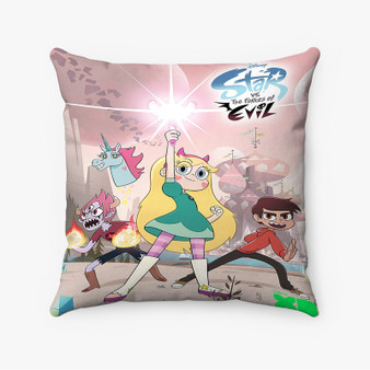 Pastele Star vs The Forces of Evil Custom Pillow Case Personalized Spun Polyester Square Pillow Cover Decorative Cushion Bed Sofa Throw Pillow Home Decor