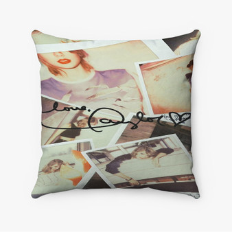 Pastele Taylor Swift 1989 Signature Custom Pillow Case Personalized Spun Polyester Square Pillow Cover Decorative Cushion Bed Sofa Throw Pillow Home Decor