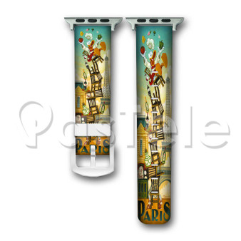 Tim Rogerson Donald Duck Disney Custom Personaliez Apple Watch Band 38mm 40mm 42mm 44mm Leather