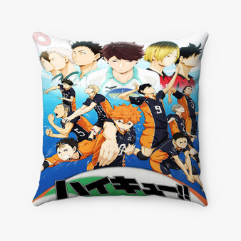 Pastele Haikyuu Good New Custom Pillow Case Personalized Spun Polyester Square Pillow Cover Decorative Cushion Bed Sofa Throw Pillow Home Decor