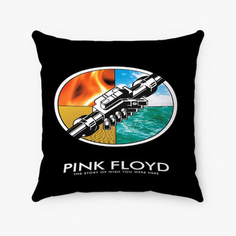 Pastele Pink Floyd Wish You Were Here Custom Pillow Case Personalized Spun Polyester Square Pillow Cover Decorative Cushion Bed Sofa Throw Pillow Home Decor