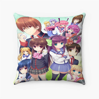 Pastele Angel Beats and Friends Custom Pillow Case Personalized Spun Polyester Square Pillow Cover Decorative Cushion Bed Sofa Throw Pillow Home Decor