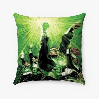 Pastele Green Lantern Custom Pillow Case Personalized Spun Polyester Square Pillow Cover Decorative Cushion Bed Sofa Throw Pillow Home Decor