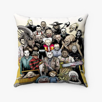 Pastele Horror Movies Custom Pillow Case Personalized Spun Polyester Square Pillow Cover Decorative Cushion Bed Sofa Throw Pillow Home Decor