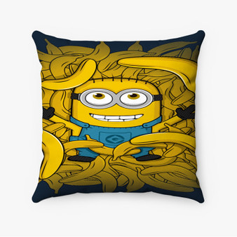 Pastele Minions Banana Custom Pillow Case Personalized Spun Polyester Square Pillow Cover Decorative Cushion Bed Sofa Throw Pillow Home Decor