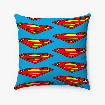 Pastele Superman Logo Pattern Custom Pillow Case Personalized Spun Polyester Square Pillow Cover Decorative Cushion Bed Sofa Throw Pillow Home Decor