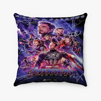 Pastele Avengers Endgame Poster Signed By Cast Custom Pillow Case Awesome Personalized Spun Polyester Square Pillow Cover Decorative Cushion Bed Sofa Throw Pillow Home Decor