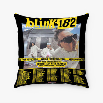 Pastele Blink 182 World Tour 2023 Custom Pillow Case Awesome Personalized Spun Polyester Square Pillow Cover Decorative Cushion Bed Sofa Throw Pillow Home Decor