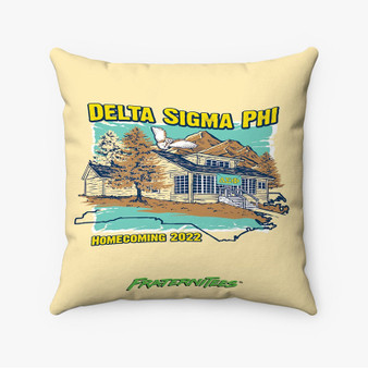 Pastele Delta Sigma Phi Homecoming 2022 Custom Pillow Case Awesome Personalized Spun Polyester Square Pillow Cover Decorative Cushion Bed Sofa Throw Pillow Home Decor