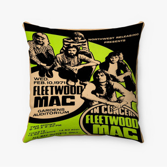 Pastele Fleetwood Mac Vintage Concert Custom Pillow Case Awesome Personalized Spun Polyester Square Pillow Cover Decorative Cushion Bed Sofa Throw Pillow Home Decor