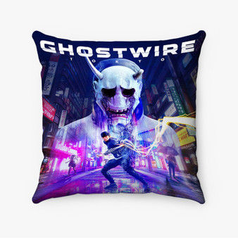 Pastele Ghostwire Tokyo Custom Pillow Case Awesome Personalized Spun Polyester Square Pillow Cover Decorative Cushion Bed Sofa Throw Pillow Home Decor