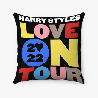 Pastele Harry Styles Love on Tour 2022 Custom Pillow Case Awesome Personalized Spun Polyester Square Pillow Cover Decorative Cushion Bed Sofa Throw Pillow Home Decor