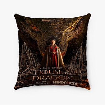 Pastele House of the Dragon Movie Custom Pillow Case Awesome Personalized Spun Polyester Square Pillow Cover Decorative Cushion Bed Sofa Throw Pillow Home Decor