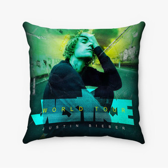 Pastele Justin Bieber 2023 World Tour Custom Pillow Case Awesome Personalized Spun Polyester Square Pillow Cover Decorative Cushion Bed Sofa Throw Pillow Home Decor