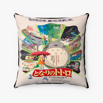 Pastele Studio Ghibli Custom Pillow Case Awesome Personalized Spun Polyester Square Pillow Cover Decorative Cushion Bed Sofa Throw Pillow Home Decor
