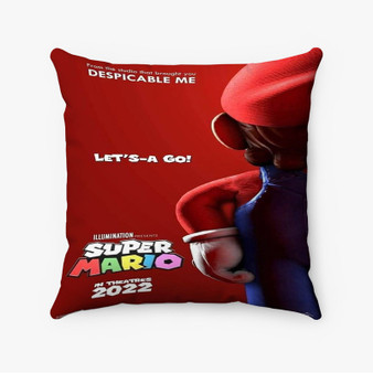 Pastele The Super Mario Bros Movie 3 Custom Pillow Case Awesome Personalized Spun Polyester Square Pillow Cover Decorative Cushion Bed Sofa Throw Pillow Home Decor