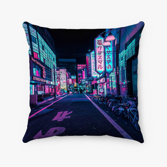 Pastele Tokyo A Neon Wonderland Custom Pillow Case Awesome Personalized Spun Polyester Square Pillow Cover Decorative Cushion Bed Sofa Throw Pillow Home Decor
